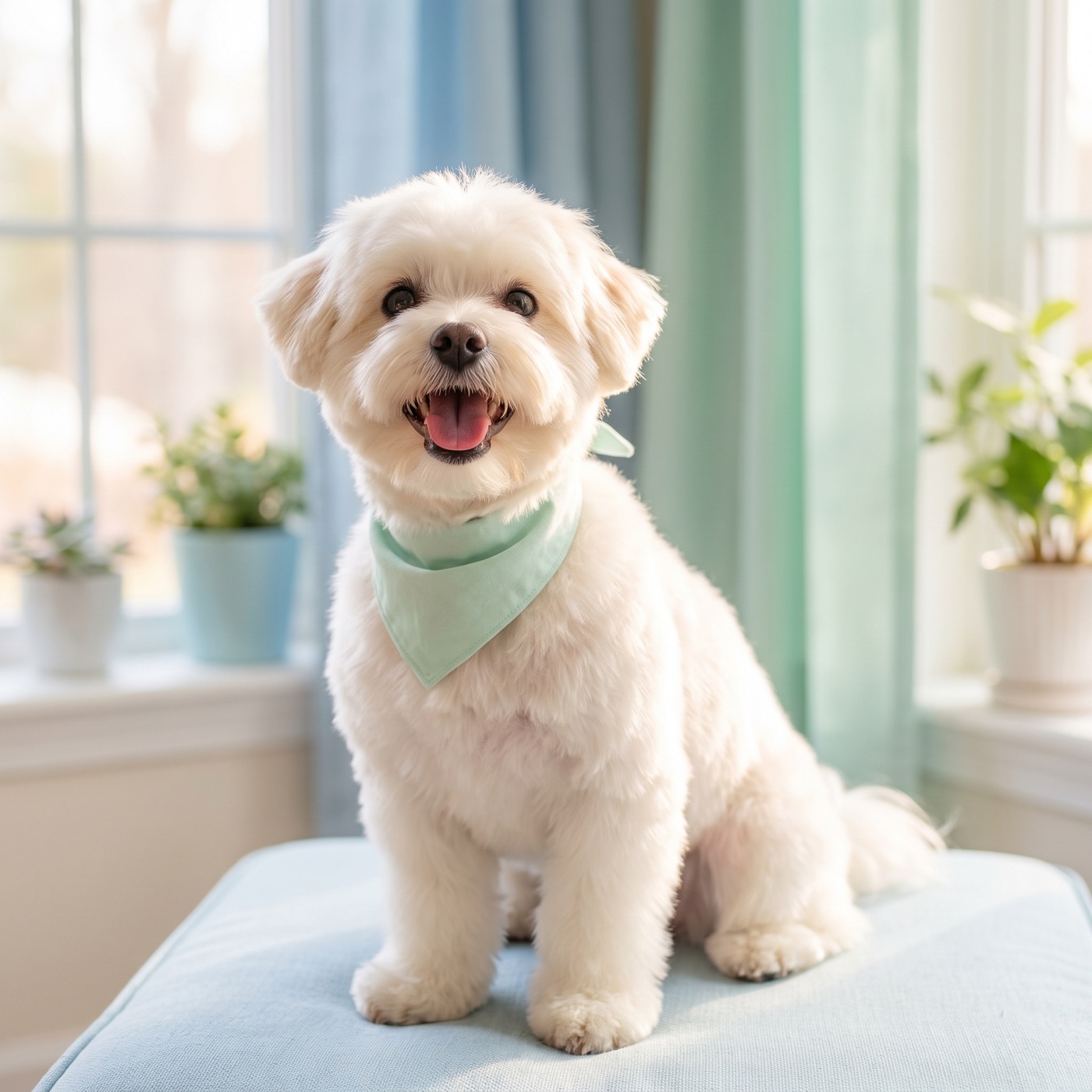 Just-bathed clean at Tidy Fur dog grooming salon